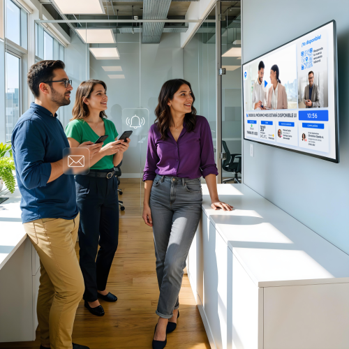 equipo feliz con linkiwork